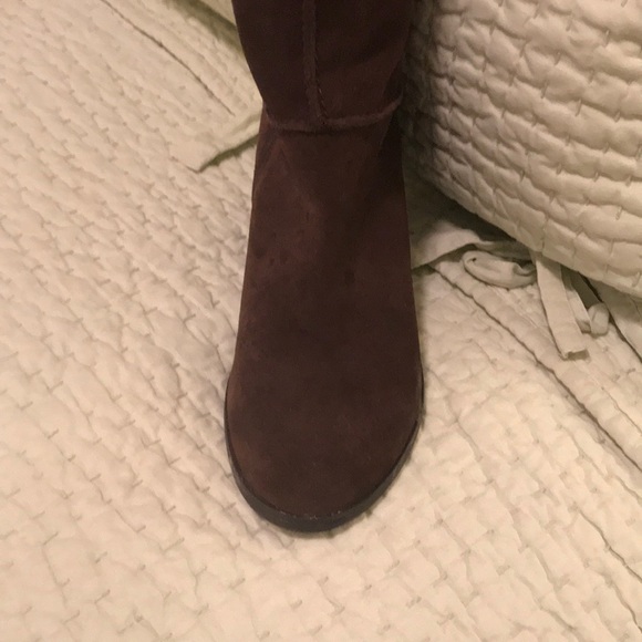 FRANCO SARTO Brown Suede Knee High Boot, 6 - Picture 3 of 8